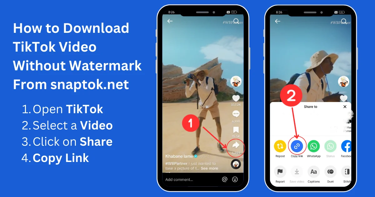 Come scaricare video TikTok senza filigrana da snaptok.net